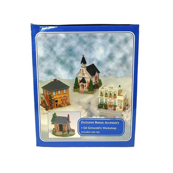 Liberty Falls 4 Piece Box Set Church, Bakery, Wagon Works, Griswold's Workshop - Picture 3 of 7